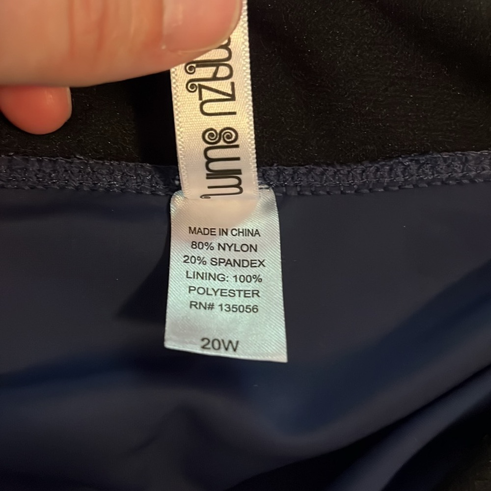 Mazu Swim swim skirt with lining, size 20W, navy blue - Picture 4 of 7